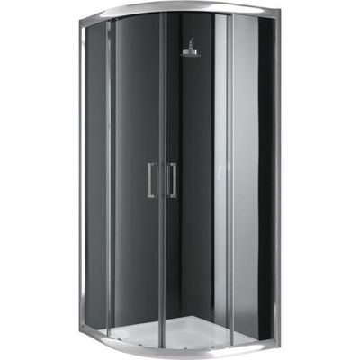 Cabine De Douche Idralite Replay Trio 1 - 3 Parois Verre - 80x100x80cm - Coulissante