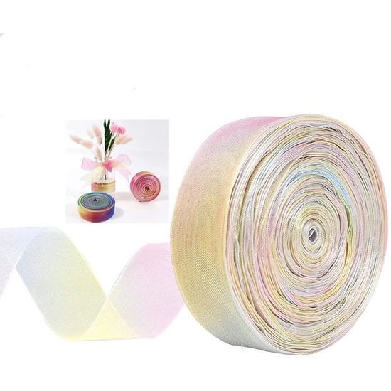 Lot De 3 Rouleaux De Ruban En Mousseline De Soie - 3,8 Cm X 7,8 M