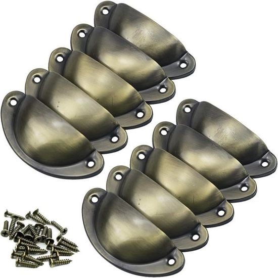 Lot De 6 Boutons Vintage En Métal Marron - Mini Format à Pied, Environ 1 Cm - Réf 3249, Occasion