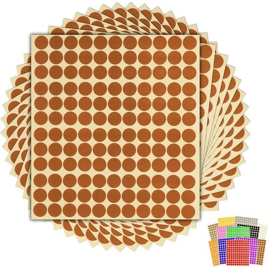 Lot De 250 Pastilles Adhésives Numérotées 1 à 250 - Diamètre 15mm - Film PVC Résistant Aux Intempéries
