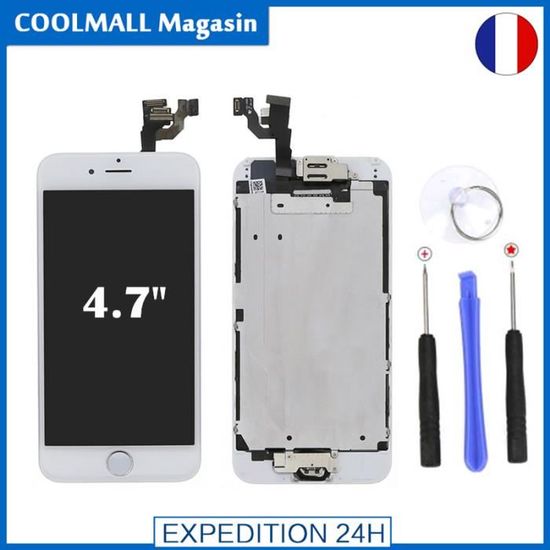 Écran Complet Vitre Tactile + LCD Pour IPhone 7 Noir - Avec Outils Et Colle