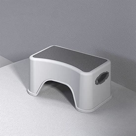 Tabouret De Toilette Physiologique - Pour Une Position Accroupie Naturelle, Antidérapant, Robuste Et Rangement En Forme De C