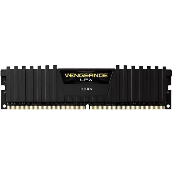 CORSAIR Mémoire PC DDR4 - Vengeance LPX 8Go (1X8Go) - DDR4 DRAM - 2666MHz - CAS16 (CMK8GX4M1A2666C16)