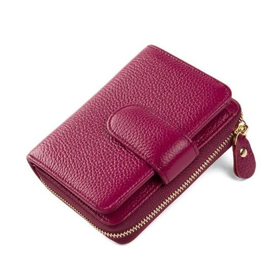 Portefeuille Osprey Rouge Simili Croco – Fermeture éclair – Porte-monnaie/cartes – Occasion
