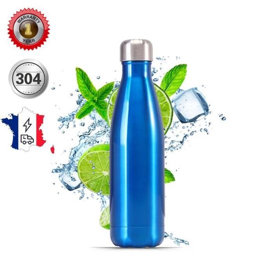 Bouteille thermos, bouteille isotherme, bouteille d'eau en acier
