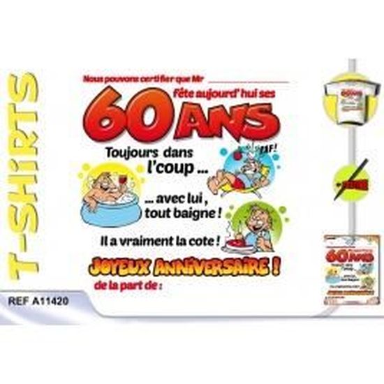 Tee Shirt Stylo Certif Anniversaire Pour Hommes Cdiscount Jeux Jouets
