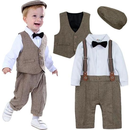 Mintgreen Vetements Garcon Bebe Tenue De Bapteme Manche Longue Mariage Anniversaire Kaki 3pcs Gris Gris Clair Cdiscount Pret A Porter