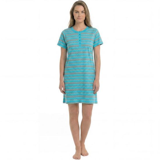 Chemise De Nuit été En Bambou - Manches Courtes, Col Rond, Coupe Ample Et Respirante Pour Femmes - 9