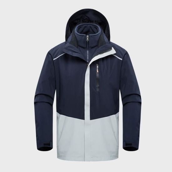 Halfword Veste Softshell Homme - Blouson Windbreaker Imperméable Respirant Avec Capuche Amovible