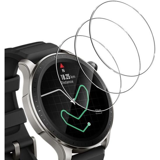 Protection écran AtFoliX FX-Hybrid-Glass Pour Amazfit GTR 47mm - 9H - Made In Germany