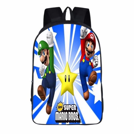 Sac à Dos Enfant Super Mario Bros - Cartable Maternelle CP Garçon Fille