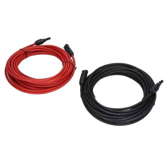 Câble En Y 6mm² Pour Panneaux Solaires - Connecteur 2 Vers 4, IP68, 1000V DC - Pour Extension Et Connexion Parallèle