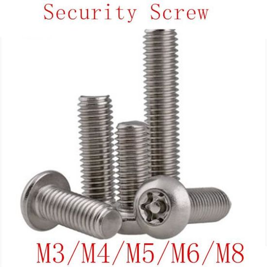 Lot De 10 Vis Torx Sécurité M5x30mm – Inox Fraisée Tête Bombée – Uxcell
