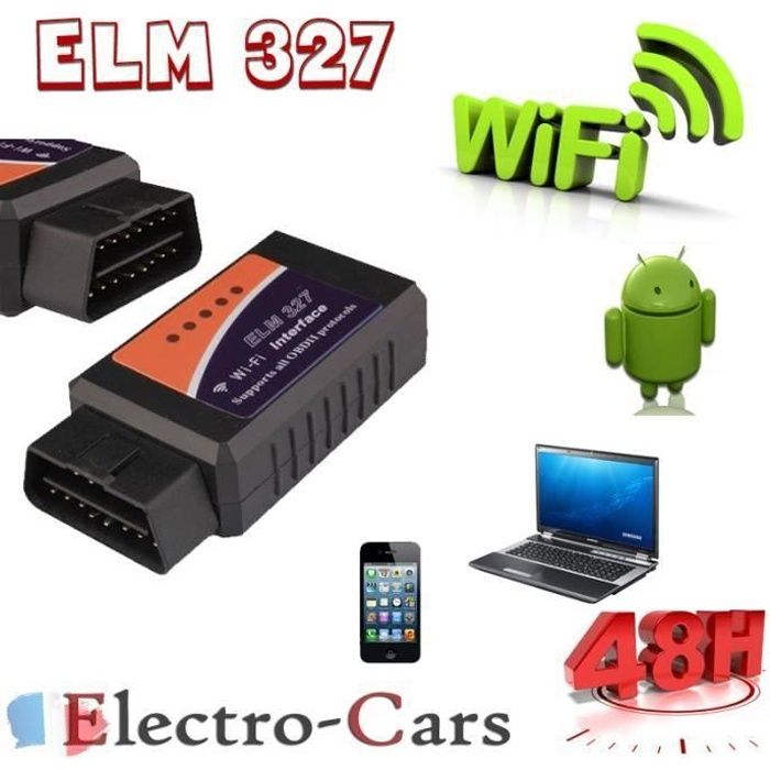 INTERFACE DIAGNOSTIQUE AUTOMOBILE ELM327 WIFI MULTIMARQUES OBD2
