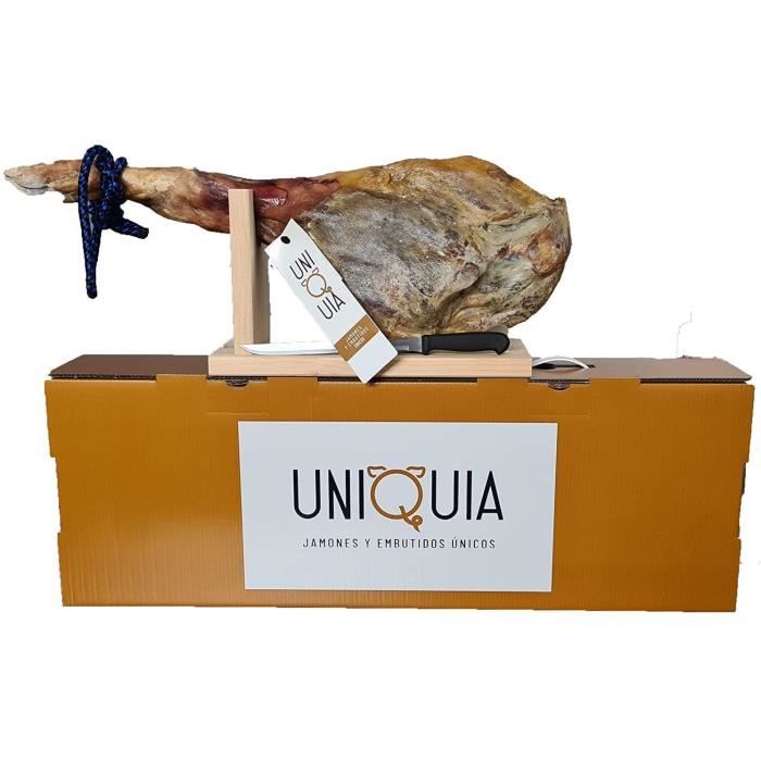 Coffret Jambon Serrano Espagnol 5,5-6 kgs Reserva + support + couteau