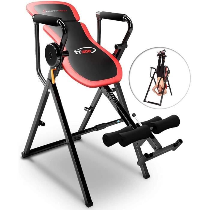 Sportstech Table d’Inversion Multifonctions IT300 Musculation Traction 6-en-1, Muscles dorsaux, Barre de Traction, Repliable, Montag
