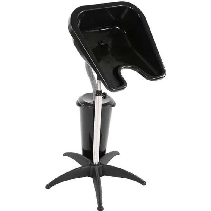 Réglable Bac de Cheveux, Hauteur Réglable Bassin de Cheveux en Plastique pour Salon de Coiffure ou Domicile -CHN