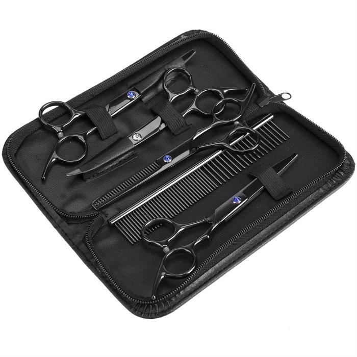 Smandy Kit de Ciseaux de toilettage pour Animaux de Compagnie, Ensemble de Ciseaux de Ciseaux de Coiffure pour Chien en Acier Ino