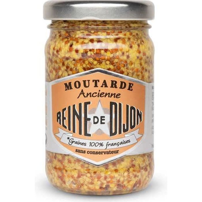 Moutarde en grains à l'ancienne - Reine de Dijon - Pot de 95g