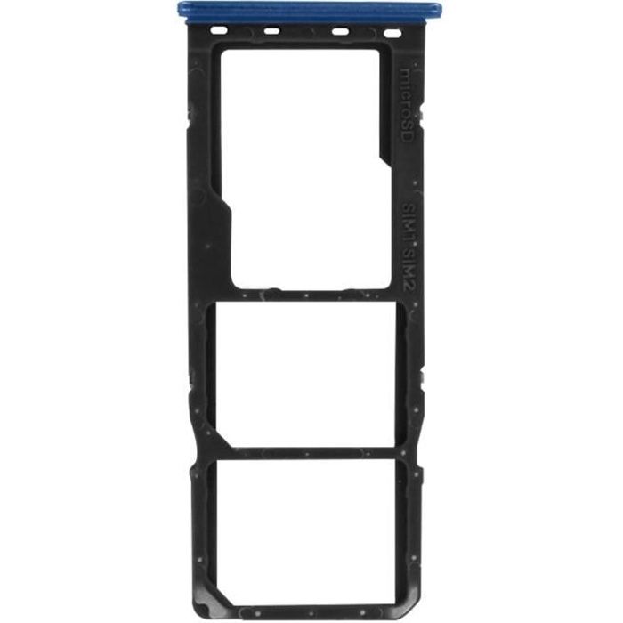Tiroir Carte Samsung Galaxy A51 2x Nano SIM et Micro SD de remplacement bleu Bleu
