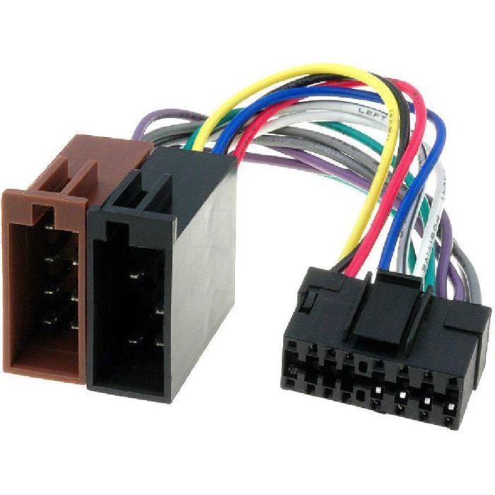 Cable able adaptateur faisceau ISO autoradio JVC 16 pin connecteur