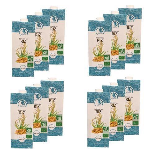 Lot 12x Boisson végétale BIO au riz - brique 1l