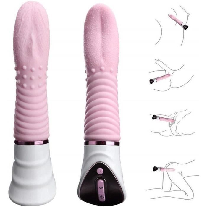 G Spot Clitoris vibrateur Clitoris stimulateur vibrant gode langue vibrateur puissant vibrateur Clitoris adulte jouets - Type Rose