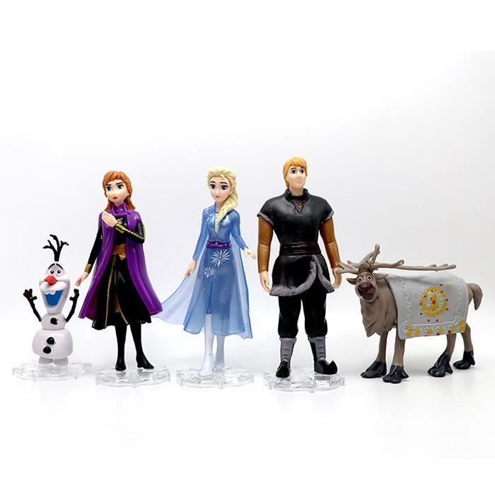 5 Pcs / Set Elsa Anna Olaf Sven Christopher Modèle PVC En Plastique Jouet Cadeaux Pour Enfants Chiffres Poupées