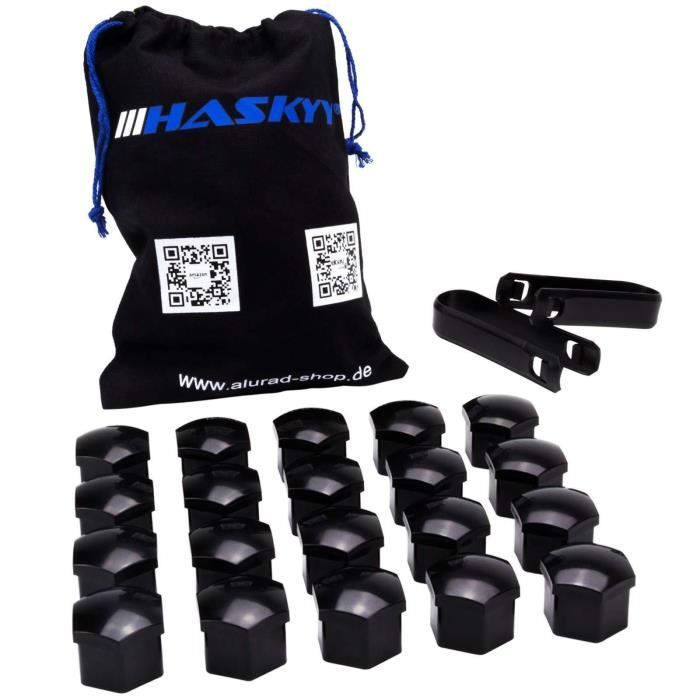 Boulons et écrous de roue I 20 cache écrous pour boulons de roue 17 mm I FABRICATION ALLEMANDE I cache écrous plastique UNIVERSELS