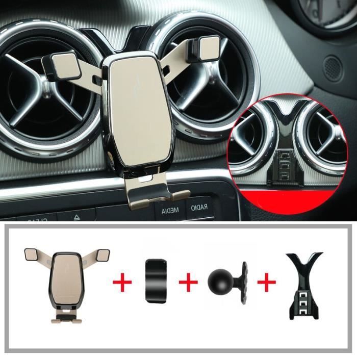 Fixation - Ventouse,Pour mercedes cla c117 w117 cla200 250 220 gla x156 gla250 45 support pour téléphone intérieur - Type Golden