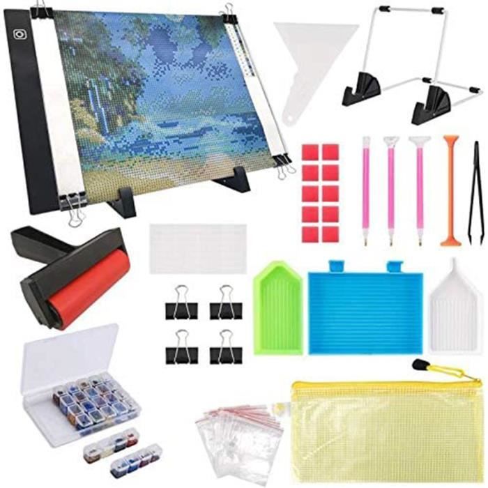 133PCS Diamond Painting A4 LED Light Pad Kit, DIY Dimmable Light Brightness Board Mishuowoti 546