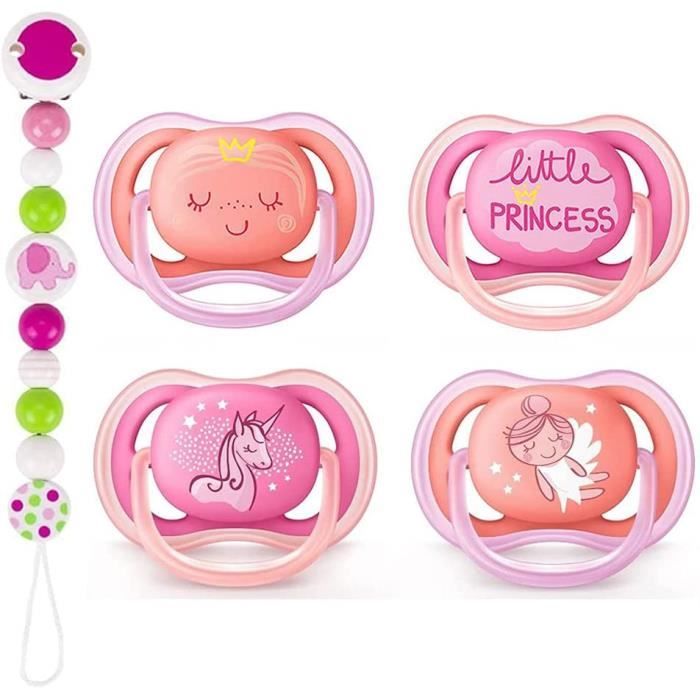 Philips Avent Lot de 4 tétines tendance - 6 à 18 mois - Avec capuchon hygiénique amovible578