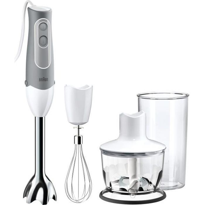 BRAUN MQ535 Mixeur plongeant avec hachoir Multiquick 5 - Gris