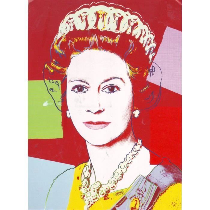 Poster Affiche Andy Warhol Portrait Reine Elizabeth Angleterre Pop Art 60's 42cm x 57cm