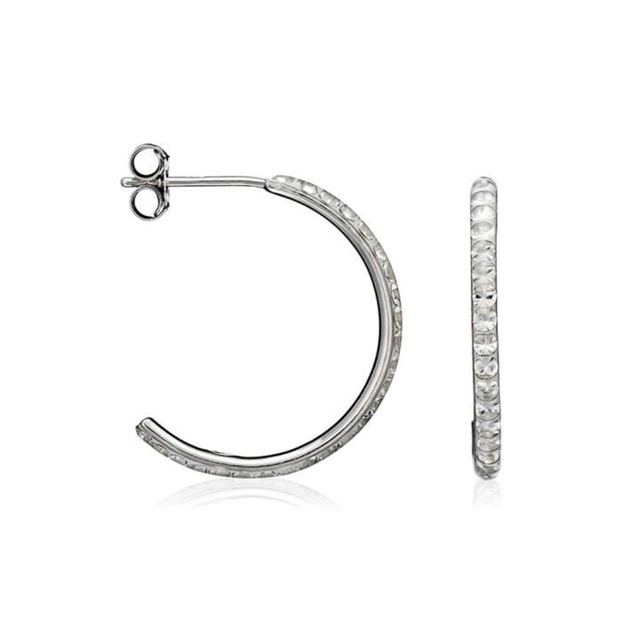 Mes-bijoux.fr - Boucles d'oreilles Femme Argent 925 et ornée de Cristaux de Swarovski Element - WET6GmCrygv