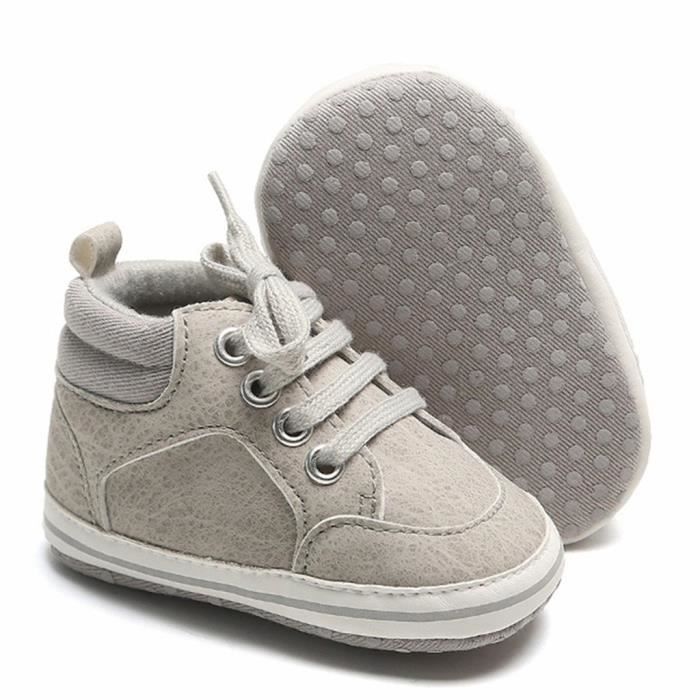 Tout-petit enfant bébé filles garçons mignon bambin première marche bottes d'hiver chaussures décontractées Gris