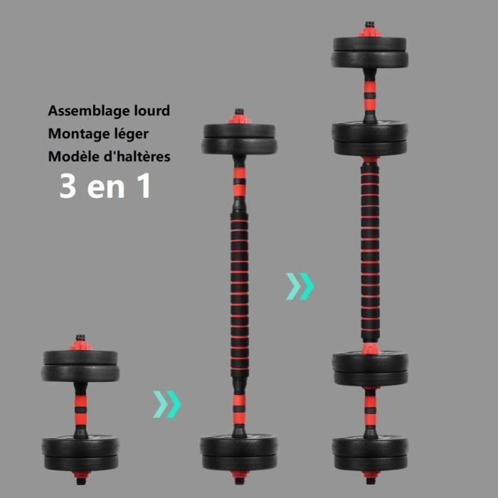 OneTwoFit Kit d’haltères 25kg musculation haltère réglable OT136
