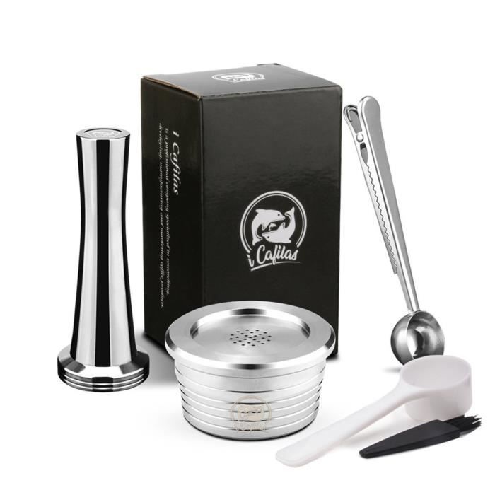 Capsule de café + marteau à poudre + cuillère à café en acier inoxydable Compatible avec machine à café à capsules DELTA Q - Detaco