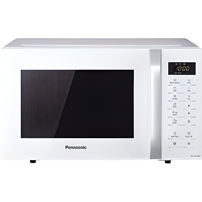 Panasonic NN-K35HWMEBG Four à micro-ondes combiné avec grill, 800 W, 23 litres, 63 décibels, acier, 5 vitesses NN-K35HWMEBG