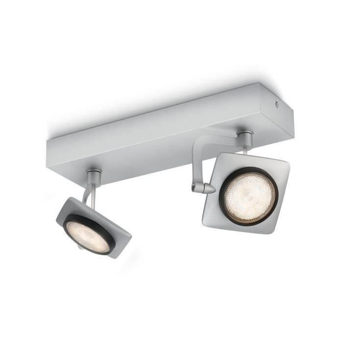Philips myLiving Spot 5319248P0, Surfaced lighting spot, 2 ampoule(s), LED, 4,5 W, 1000 lm, Aluminium