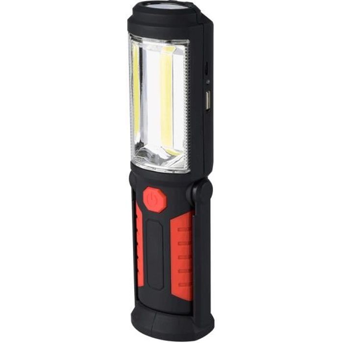 Lampe Torche Aimantée Rechargeable LED COB 3W 360LM Lampe de Poche Lumières de Travail Portable