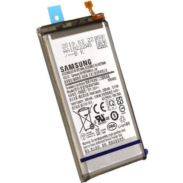 Batterie interne Samsung Galaxy S10 3400 mAh Originale Noir