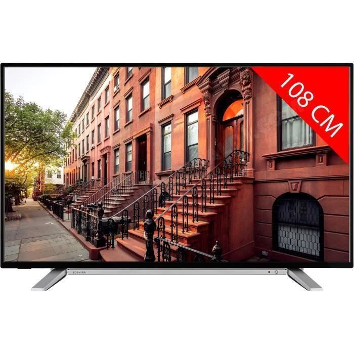 TOSHIBA 43UL2A63DG TV LED UHD 4K - 43-(109cm) - Smart TV - WiFi - Bluetooth - 3 x HDMI - 2 x USB - Classe énergétique A+