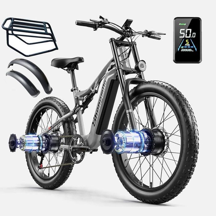 Vélo électrique Shengmilo, vélo de montagne 2000 W avec moteur BAFANG 48 V 17,5 Ah batterie Samsung Ebike