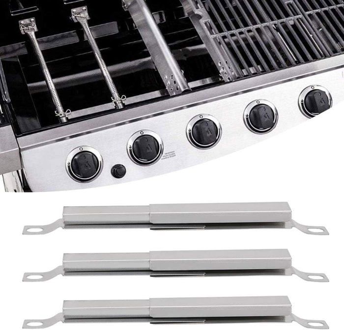 4 pièces de 30,5 à 44,5 cm brûleur de pièces, tuyau de brûleur pour barbecue à gaz, droit tuyau en acier inoxydable, grille accessoires barbecue