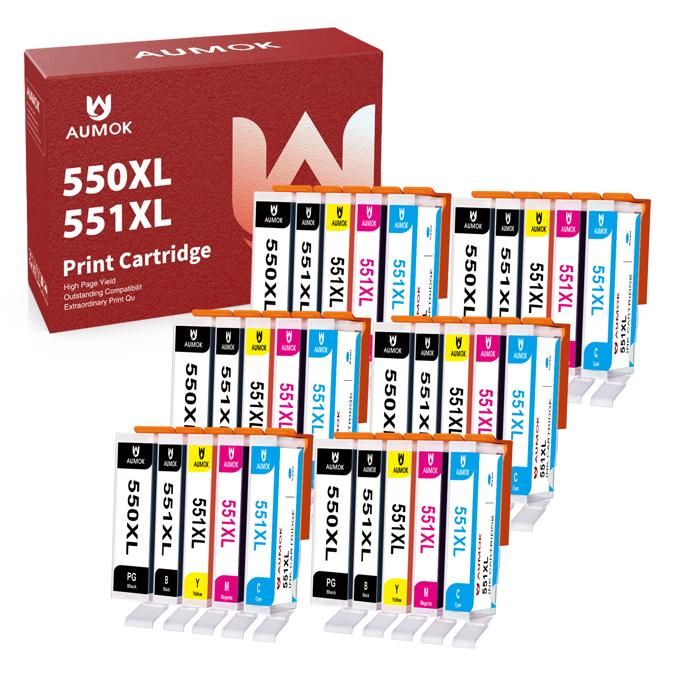 Cartouches Encre Canon CLI-551XL - Lot 4 Couleurs + Papier Photo