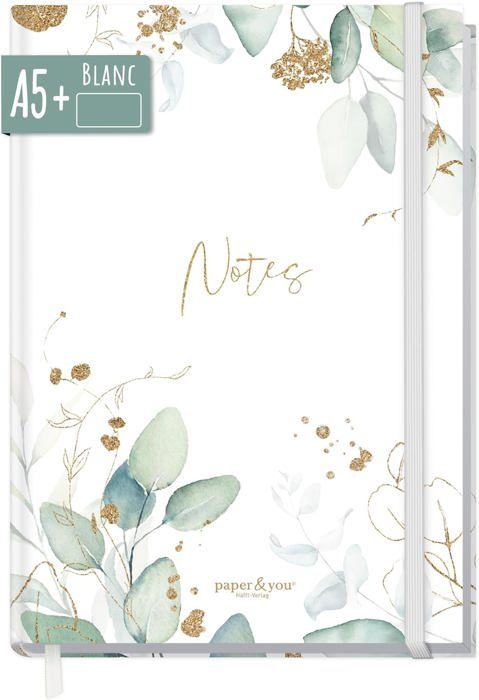 Carnet De Notes Ligné A4+ Clair De Lune - 156 Pages - Couverture Flexible - Élastique - Paper&you