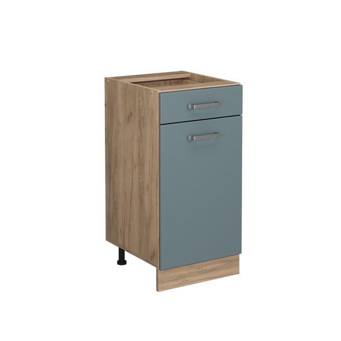 Meuble cuisine R-Line 40cm sans PT Bleu-gris/Chêne de force doré Vicco 41091