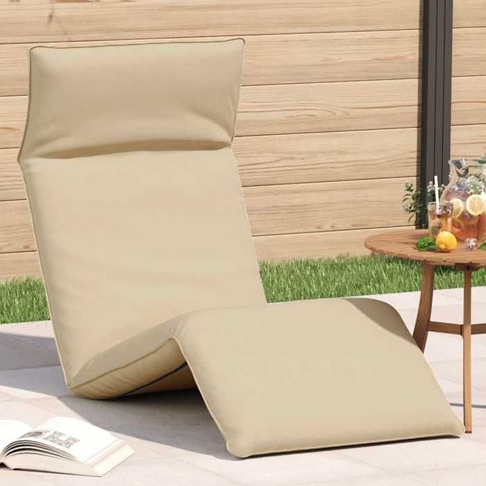 Prix Bas - Chaise longue pliante beige 175x54x85 cm tissu oxford175x54x85 cm - Bain de soleil @BYJ7794747