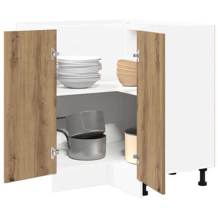SOLOMOON@ Colonne cuisine - Armoire de cuisine Lyon - avec rangement -chêne artisanal 75 5x75 5x81 5 cm FR 1217
